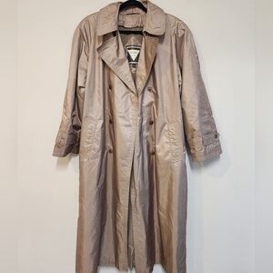 Vintage Fleet Street Iridescent Trench Coat / Size 14 / Lined Coat